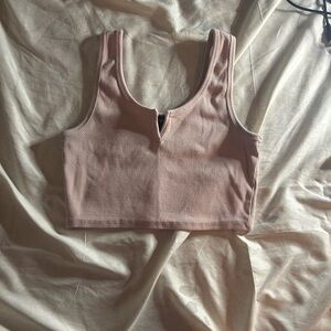 Women's Ribbed Tank Top - Pink